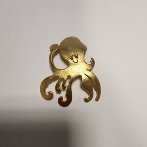 Vintage Gold Tone Octopus pin brooch marked Ultra Craft  jb